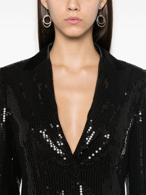 sequinned cropped blazer